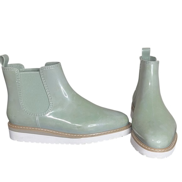 Cougar Kensington Waterproof Chelsea Rain Boots Lug Sole Platform in Sage Size 8 - Picture 3 of 8